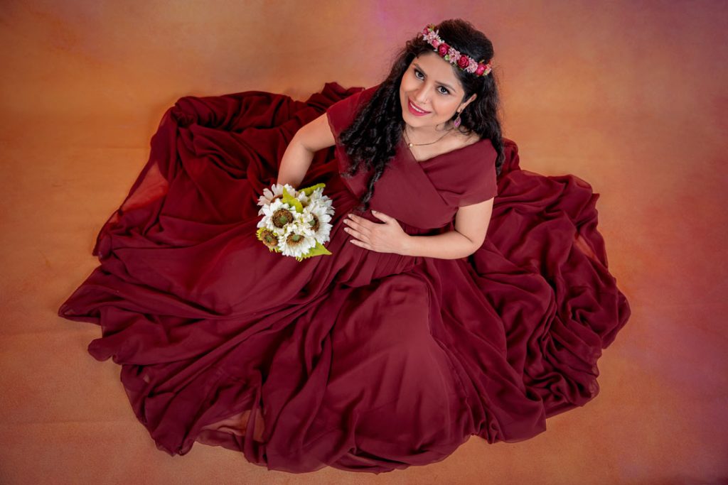 Indoor Maternity Photoshoot in Studio