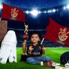 ipl baby photoshoot, ipl themed baby photoshoot, baby cricket photoshoot, RCB baby photoshoot