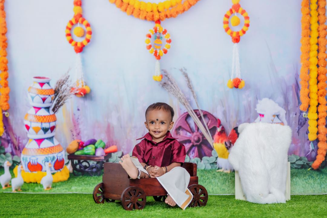 ugadi theme baby photoshoot
