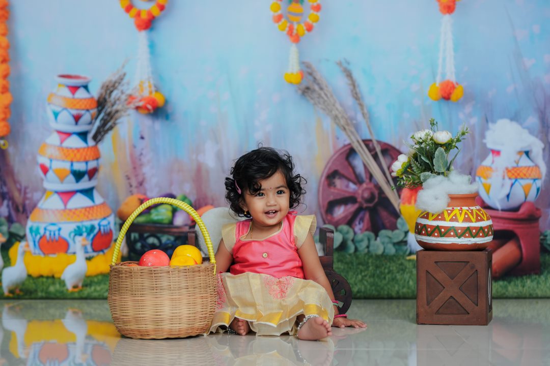 Ugadi Theme Baby Photoshoot, Ugadi Theme Baby Photoshoot ideas, Ugadi Theme Baby Girl Photoshoot, Ugadi Theme Baby boy Photoshoot