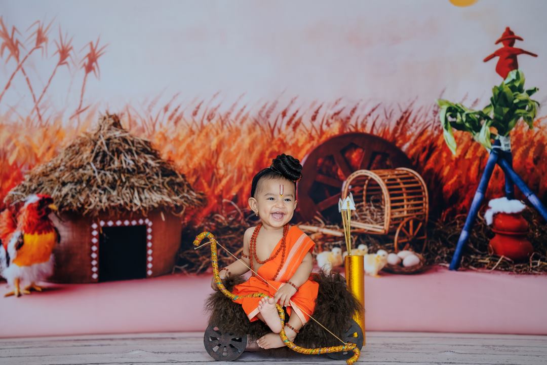 ugadi theme baby photoshoot
