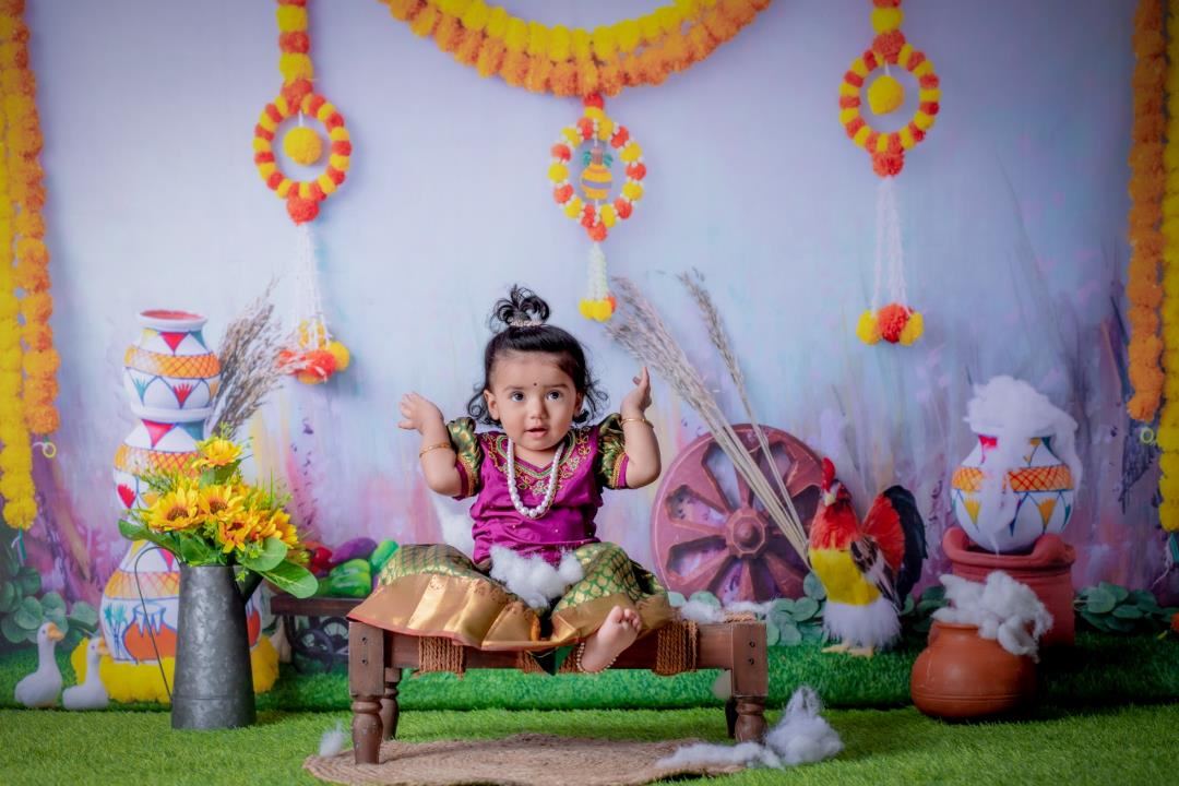 ugadi theme baby photoshoot