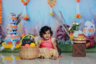 Ugadi Theme Baby Photoshoot in Bangalore